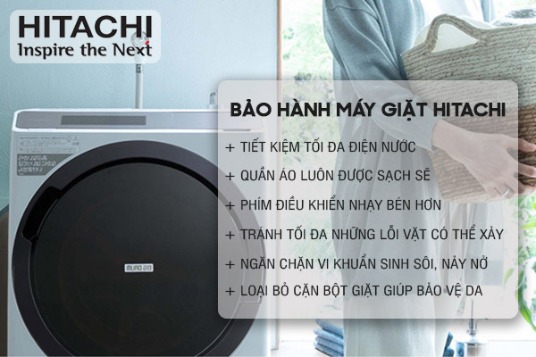 bảo hành máy giặt Hitachi