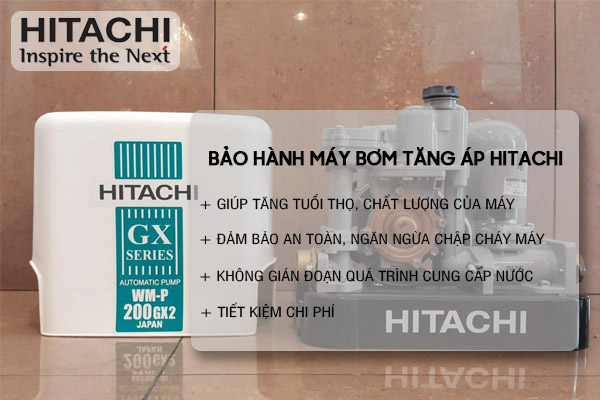 bảo hành máy bơm tăng áp Hitachi